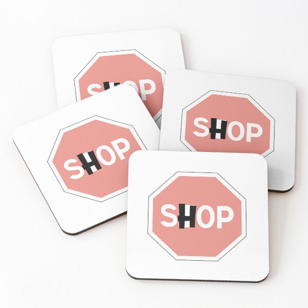 Artikelvorschau, Pink Shopaholic Shop Stoppschild entworfen und verkauft von MysticMagpie.