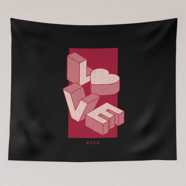 Item preview, Love In 3d Block Letters - Love XOXO designed and sold by molamode.