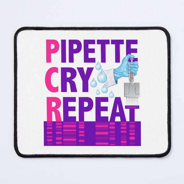 Item preview, PCR Pipette Cry Repeat Funny Design for DNA Biotechnology Lab Scientists designed and sold by Zit-Zat-Zot.