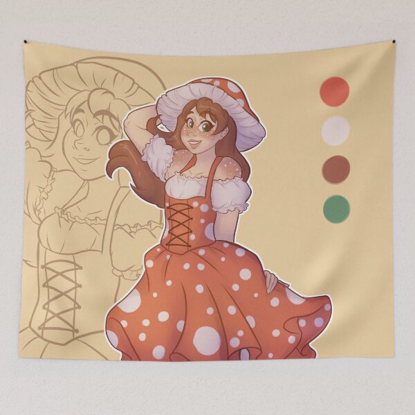 Item preview, Mushroom Girl designed and sold by Kelcey Schendel.