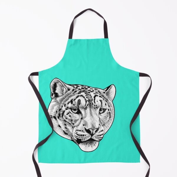 Item preview, Snow leopard - turquoise designed and sold by LorenDowding.