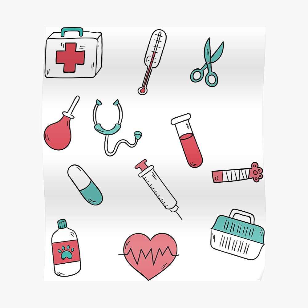 Sticker « Illustration de pack d'autocollants médicaux de pharmacie », par  hbnhicham | Redbubble