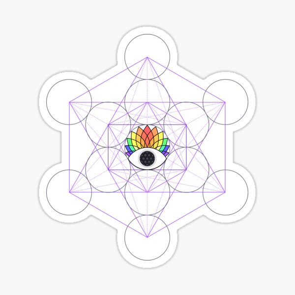 Portland Psychedelic Society (Metatron's Cube) Sticker