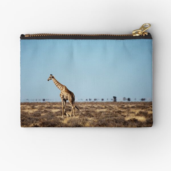 Giraffe escapes the photographers! Zipper Pouch