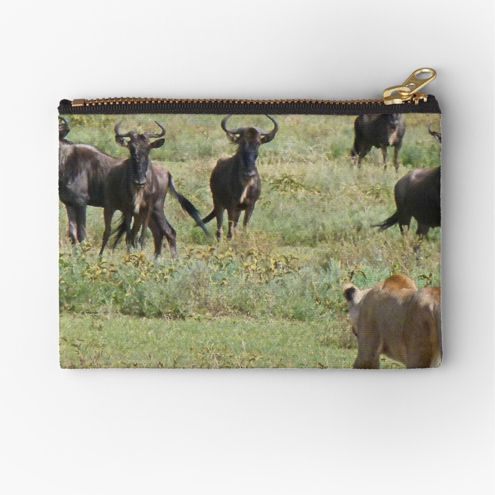 Wildebeast for lunch Zipper Pouch