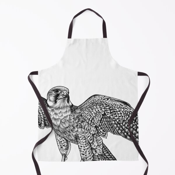 Item preview, Lanner falcon - ink illustration designed and sold by LorenDowding.