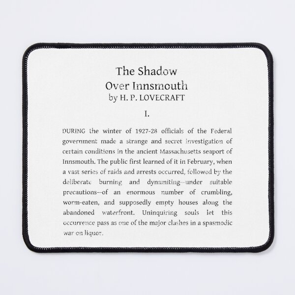 Item preview, SHADOW OVER INNSMOUTH EXCERPT designed and sold by Madjack Tees Kiwi SuperStore.