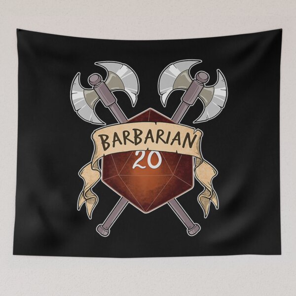 Item preview, Barbarian Roll 20 Sided Dice Role Play T-ShirtBARBARIAN ROLL 20 SIDED DICE ROLE PLAY GAME DUNGEON FANTASY designed and sold by MarioKatut.