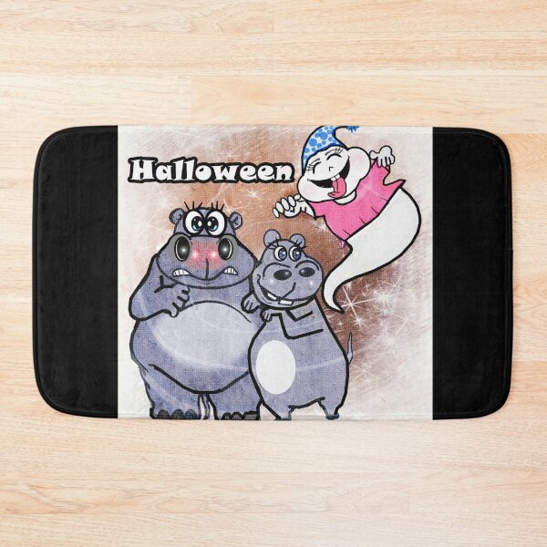 Item preview, Halloween - hippos and specter designed and sold by Shirley cute art .