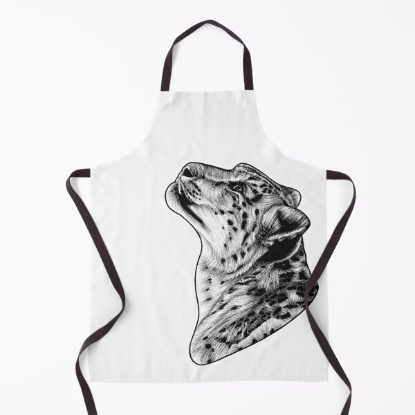 Item preview, Snow leopard - big cat - ink illustration designed and sold by LorenDowding.
