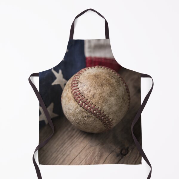 Aperçu de l'œuvre Baseball Vintage sur le drapeau américain créée et vendue par Leslie Banks.