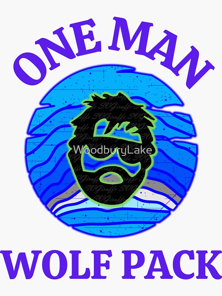 "One Man Wolf Pack" Sticker for Sale by WoodburyLake Redbubble