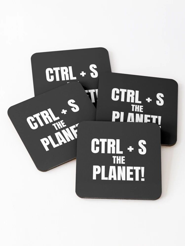 Thumbnail 1 of 5, Coasters (Set of 4), Computer Geek Save The Planet! designed and sold by ComputerGeeksTs.