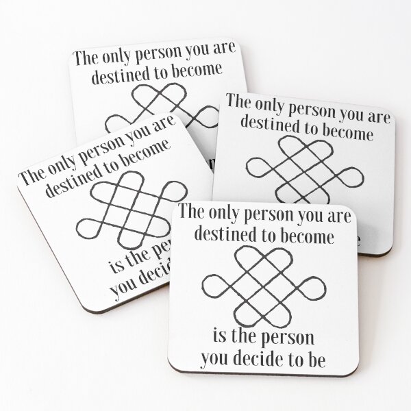 Item preview, The only person you are destined to become - Ralph Waldo Emerson Quote designed and sold by Auntieck.