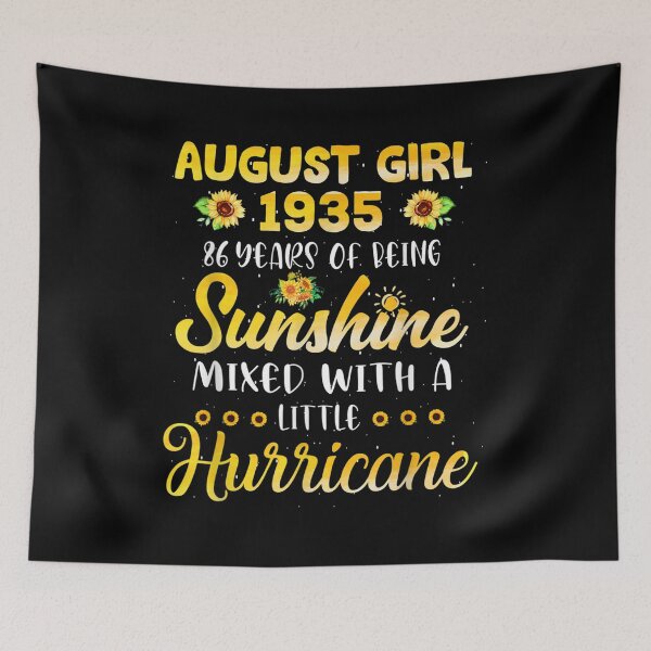Item preview,  August Awesome Since 1935 86th Birthday Flower Girl designed and sold by miann4.