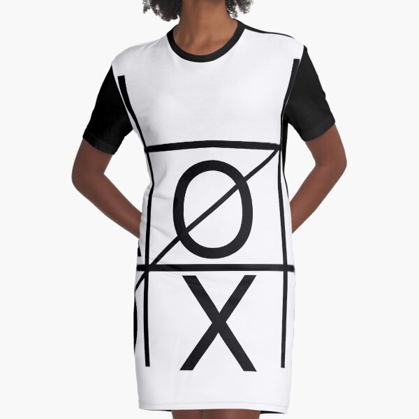 Tic Tac Toe Graphic T-Shirt Dress