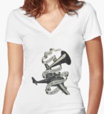 In The Aeroplane Over The Sea Women's Fitted V-Neck T-Shirt