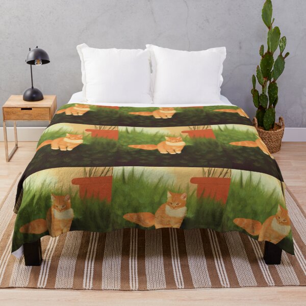 Item preview, Ginger cat in a calm forest meadow designed and sold by Dearlinh.