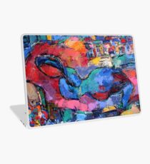 laying blue nude Laptop Skin
