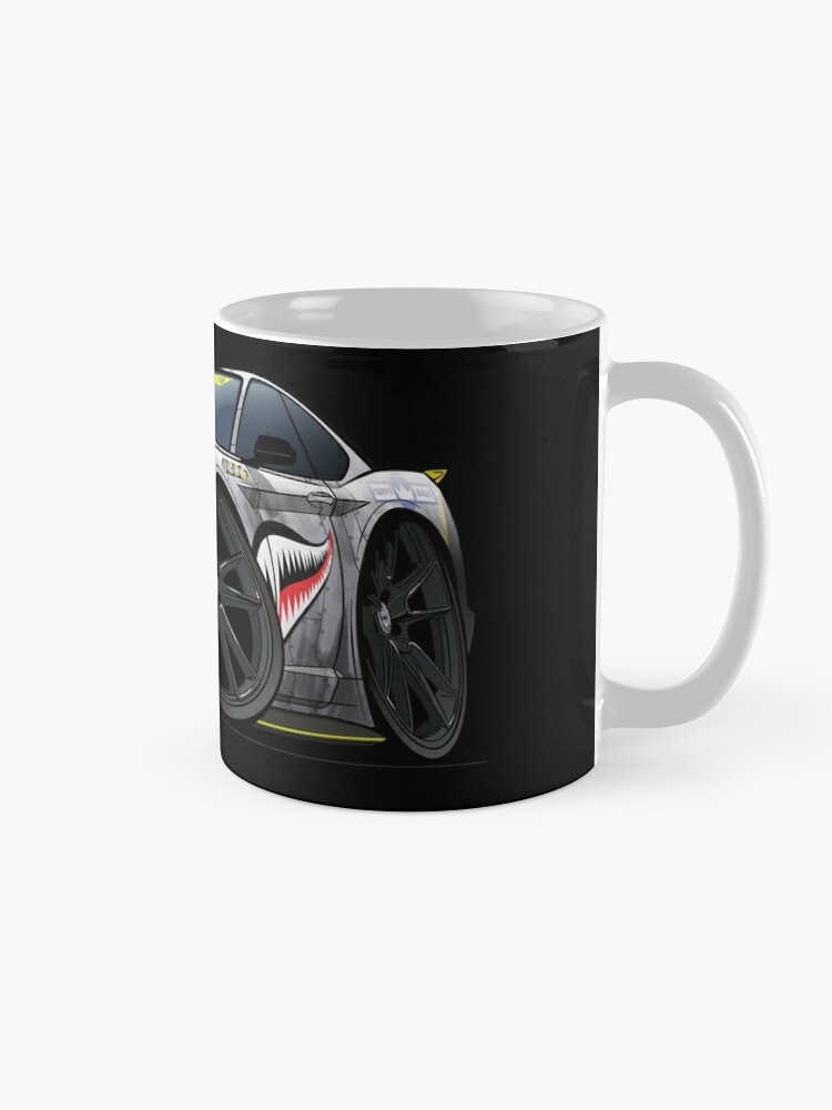 Handmade - Mustang Muscle Car Coffee Mug - Red wrap around design -Perfect  Gift