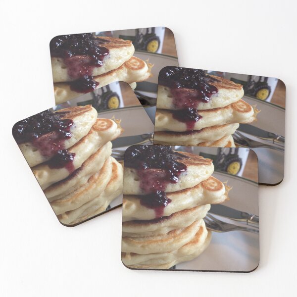 Item preview, Stack of Pancakes with Homemade Blueberry Syrup  designed and sold by Happykale.