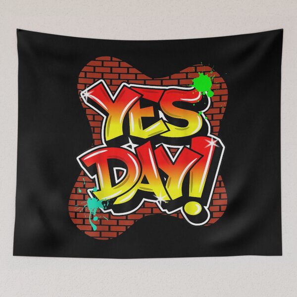 Item preview,  Yes Day Bright Graffiti Style Brickwork designed and sold by miann4.