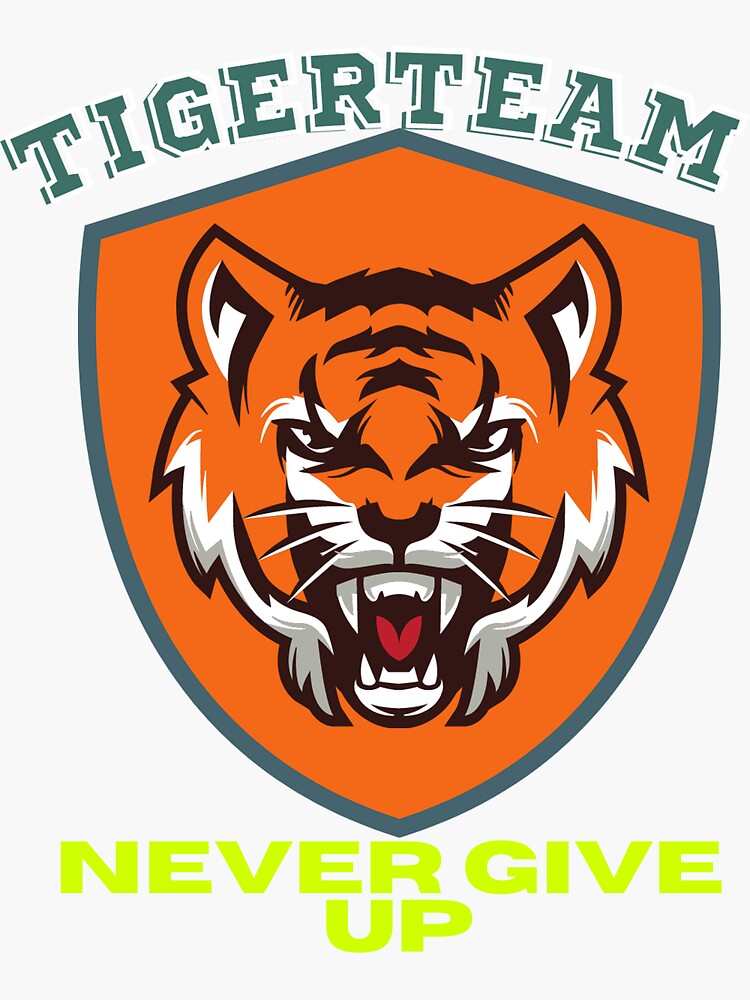 "Tiger Team" Sticker for Sale by RLDKSTORE Redbubble