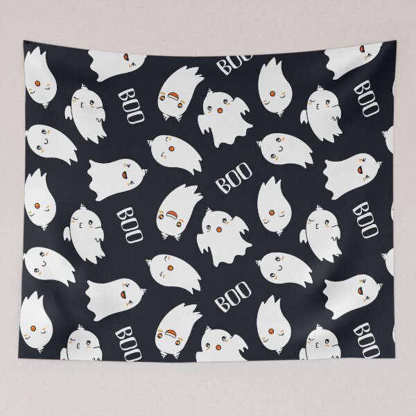 Item preview, Boo! Happy Halloween ghosts print. designed and sold by TheArtDesk.