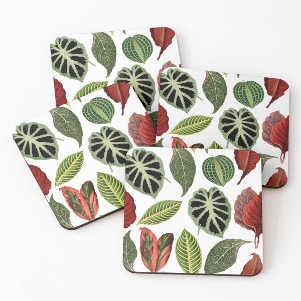 Item preview, House plant leaves indoor tropical jungle pattern cottagecore aesthetic designed and sold by PG Illustration.