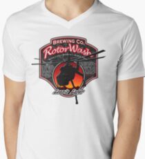RotorWash Brewing Co. - Lean'n Lager Skycrane Men's V-Neck T-Shirt