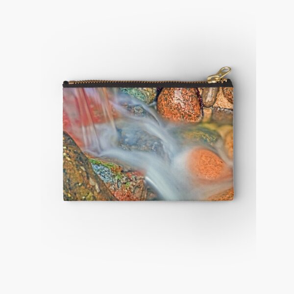 Item preview, Water falling softly over colorful rock's designed and sold by happyphotos.
