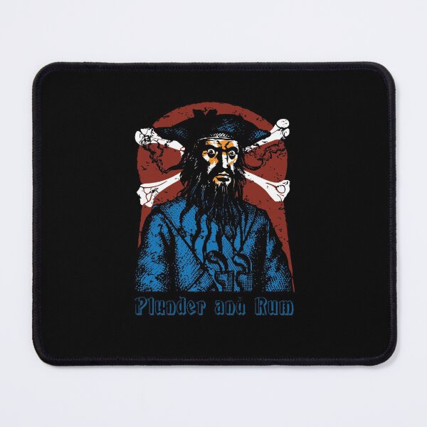Item preview, BLACKBEARD - PLUNDER AND RUM designed and sold by Madjack Tees Kiwi SuperStore.