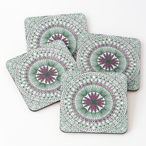 Item preview, Green & Cranberry Mandala  designed and sold by katseifried.