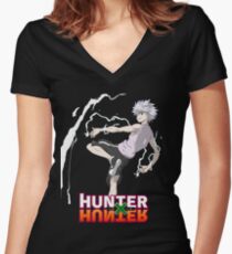 hunter x hunter kilua Women's Fitted V-Neck T-Shirt