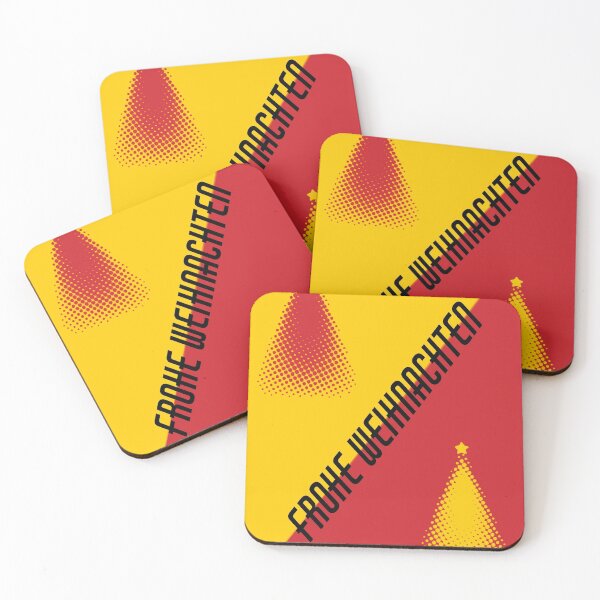 Item preview, Yellow and Red German Holiday Frohe Weihnachten - Merry Christmas designed and sold by kcaandwu.