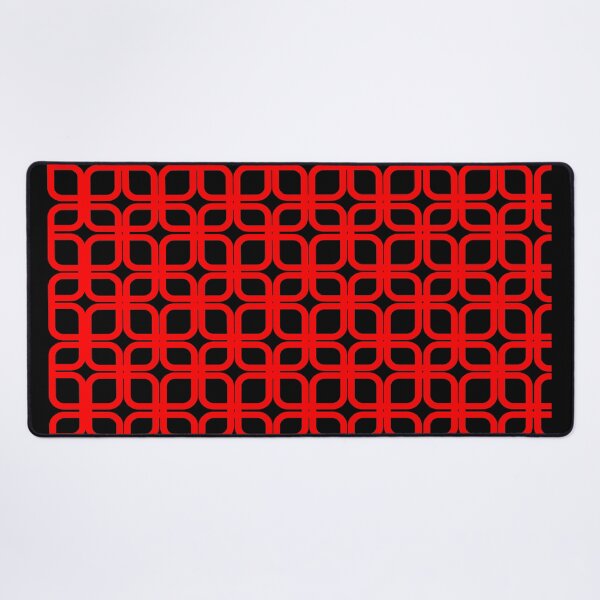 Famous Red Grid Desk Mat