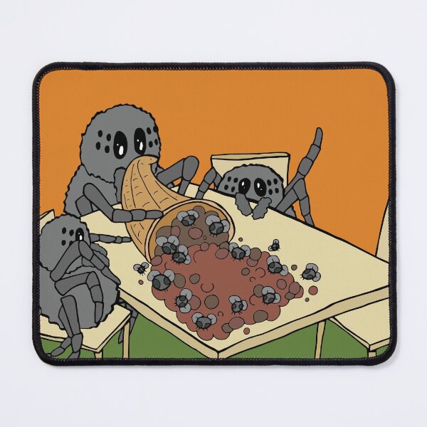 Item preview, Spider Family Has Autumn Fall Dinner of Flies designed and sold by Otter-Grotto.