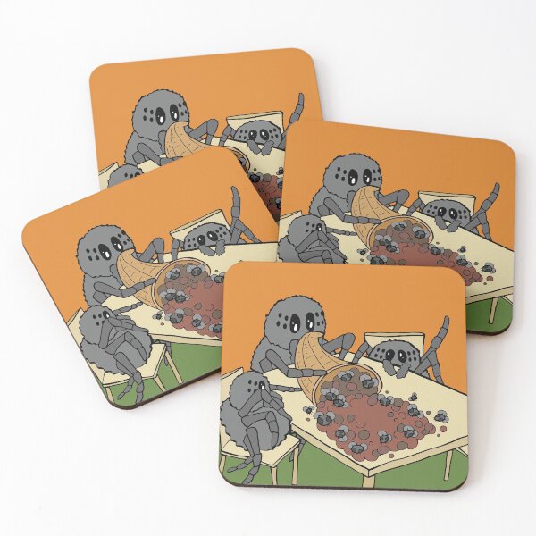 Item preview, Spider Family Has Autumn Fall Dinner of Flies designed and sold by Otter-Grotto.