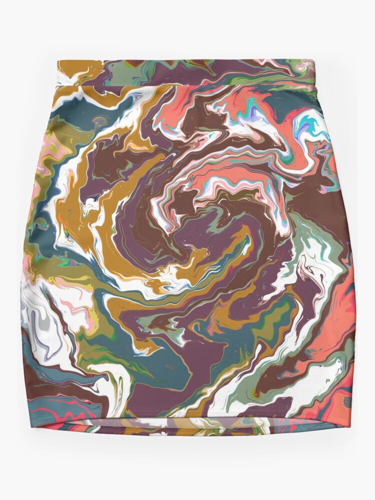 Disover Trippy Marble 70’s Mini Skirt
