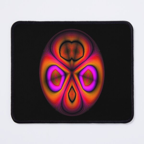 Item preview, abstract neon orange oval face designed and sold by Astralia.