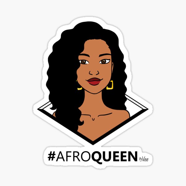 AfroQueen - Curly Sticker