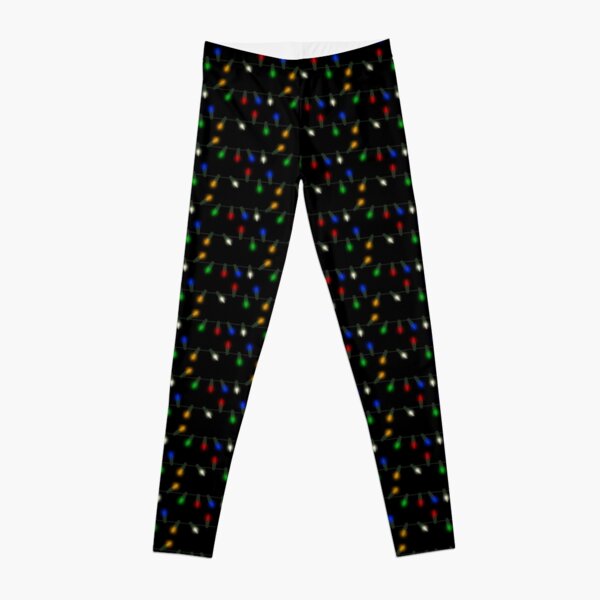 Multi Mini Christmas Lights Leggings
