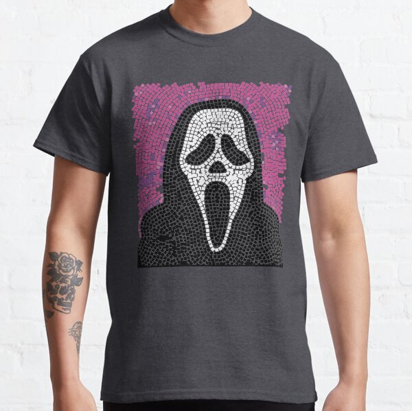 Aperçu de l'œuvre Masque Ghostface, Scream dans un style d'art en mosaïque. créée et vendue par H Jonas.