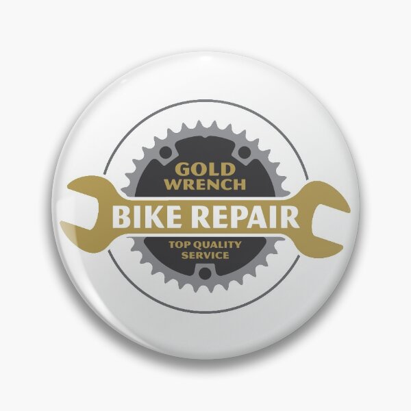 Item preview, Bike Mechanic Retro Vintage Logo - Gold Wrench designed and sold by garzonetto.