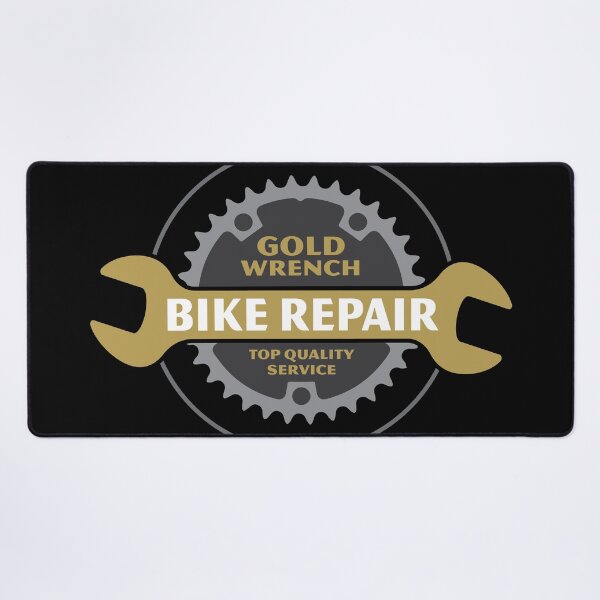 Item preview, Bike Mechanic Retro Vintage Logo - Gold Wrench designed and sold by garzonetto.