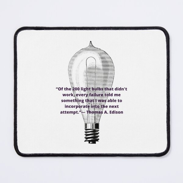 Item preview, Thomas A. Edison quote about persistence  designed and sold by RedThorThreads.