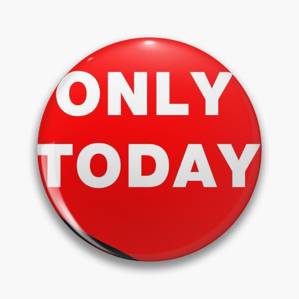 Item preview, A speech bubble with a red banner, only today on a white background designed and sold by vilma3000.