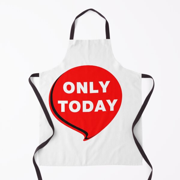 Item preview, A speech bubble with a red banner, only today on a white background designed and sold by vilma3000.