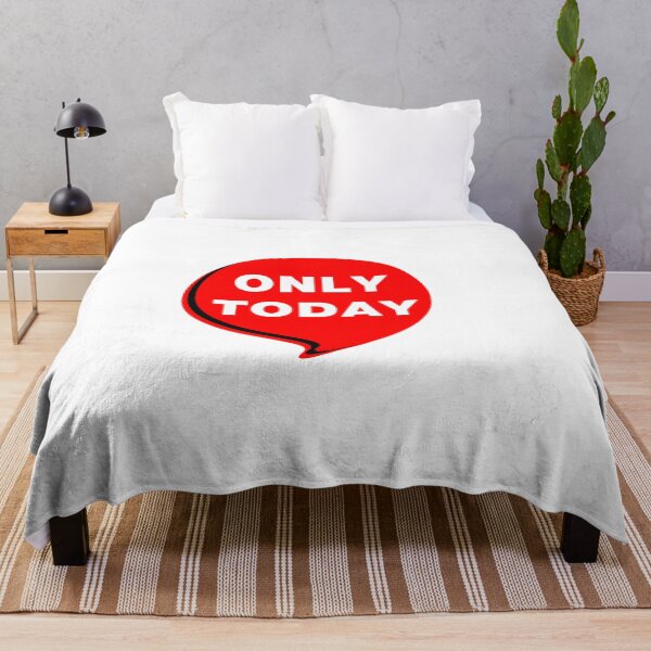 Item preview, A speech bubble with a red banner, only today on a white background designed and sold by vilma3000.