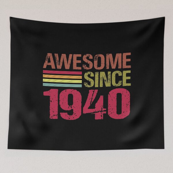 Item preview, Awesome Since 1940 Retro Vintage 81st Birthday Gift designed and sold by designbychow.